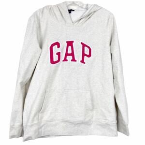 Gap Cream Pink Spell Out Hoodie Sz L Girls